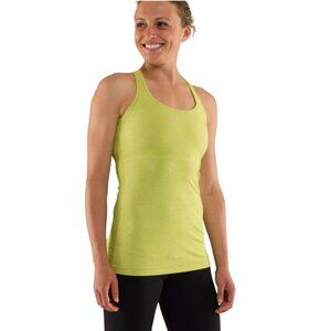 EUC Lululemon Cool Racerback Tank in Heathered Tree Frog Green Size 8